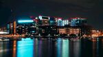 夜晚的现代城市风光
