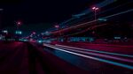 夜晚城市交通光线