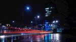 夜晚城市交通光线