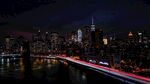夜晚城市交通光线
