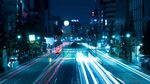 夜晚城市交通光线