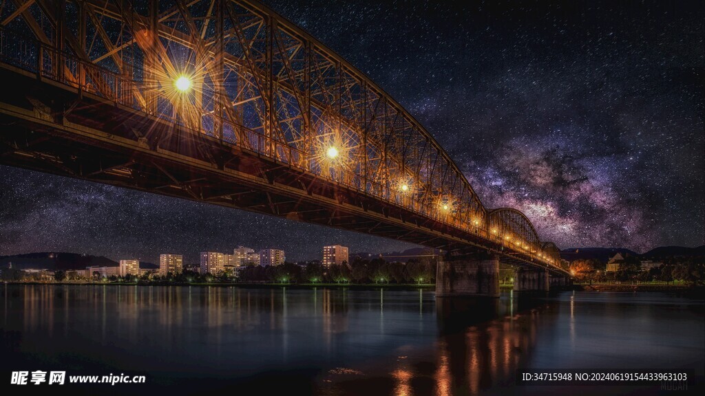 夜色中的大桥