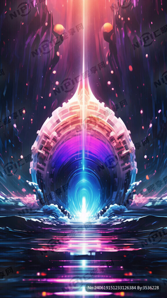 海螺 水面 梦幻 简单炫酷背景