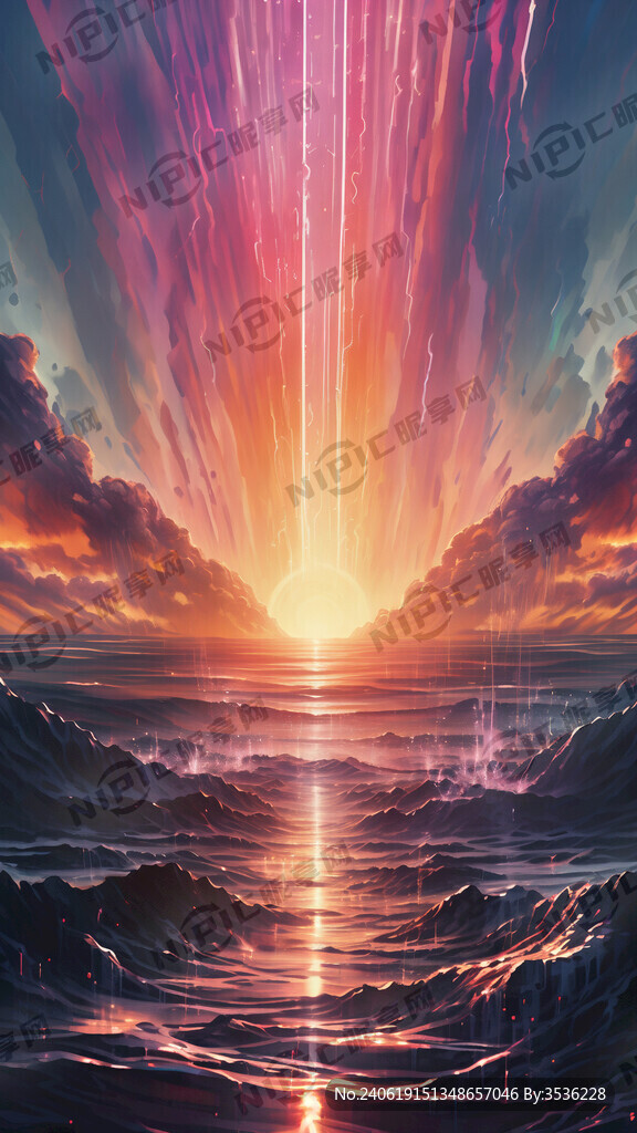 海螺 水面 梦幻 简单炫酷背景