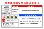 泄洪冲沙闸安全风险点告知牌