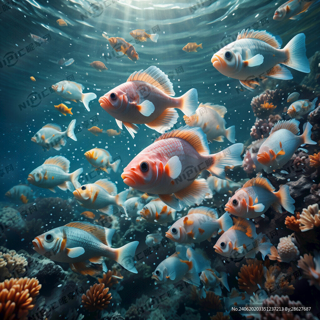 神海海鲈鱼鱼群