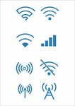 信号wifi无线网无线电图标