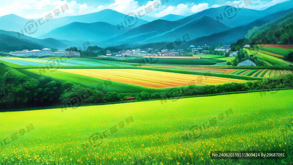 贵州黔南山水稻田