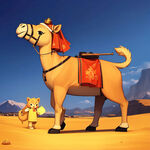 骆驼吉祥物 可爱 全身 卡通 正面像 正视图 人物形象