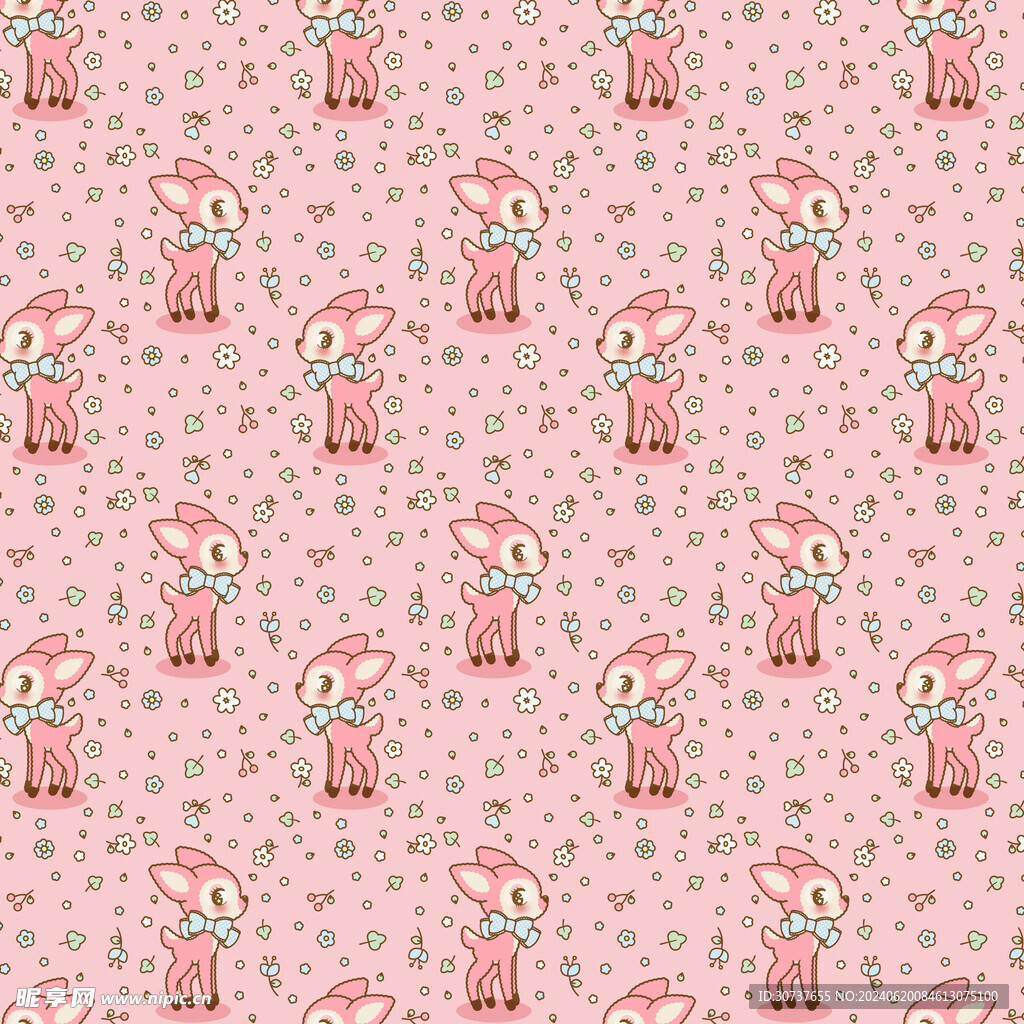 粉色小鹿背景图