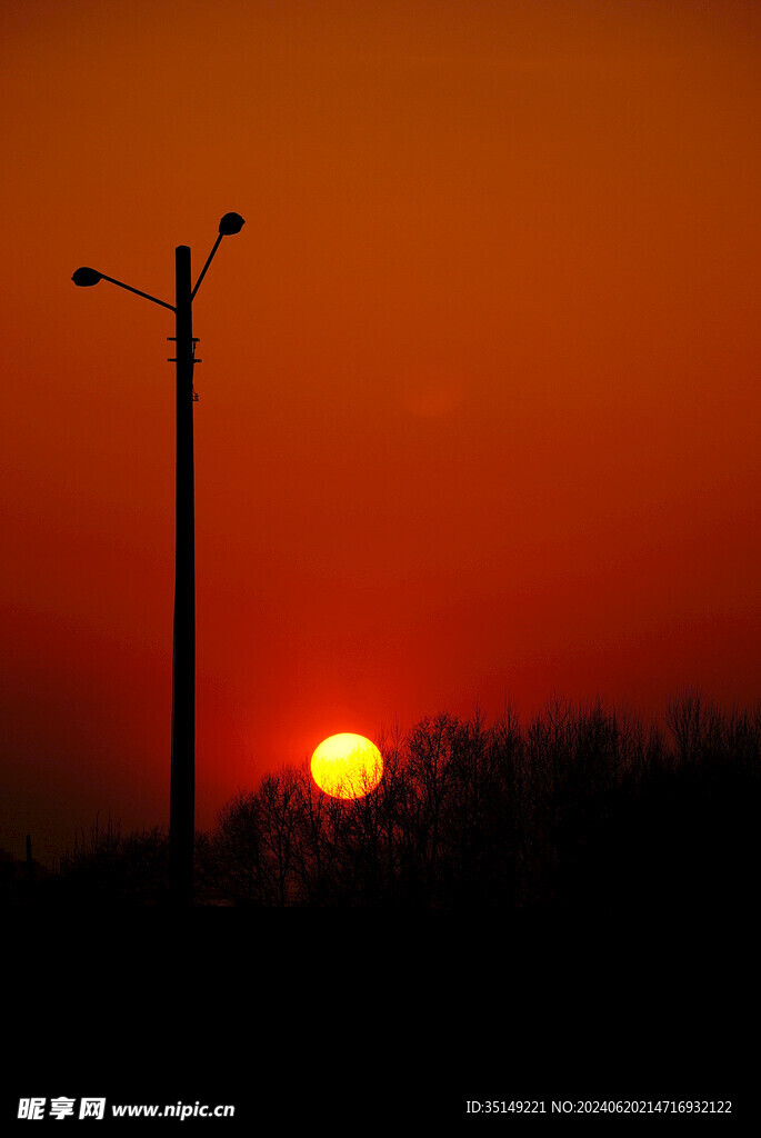 夕阳剪影