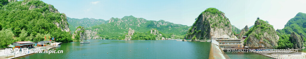 大连市庄河冰峪沟英纳湖全景