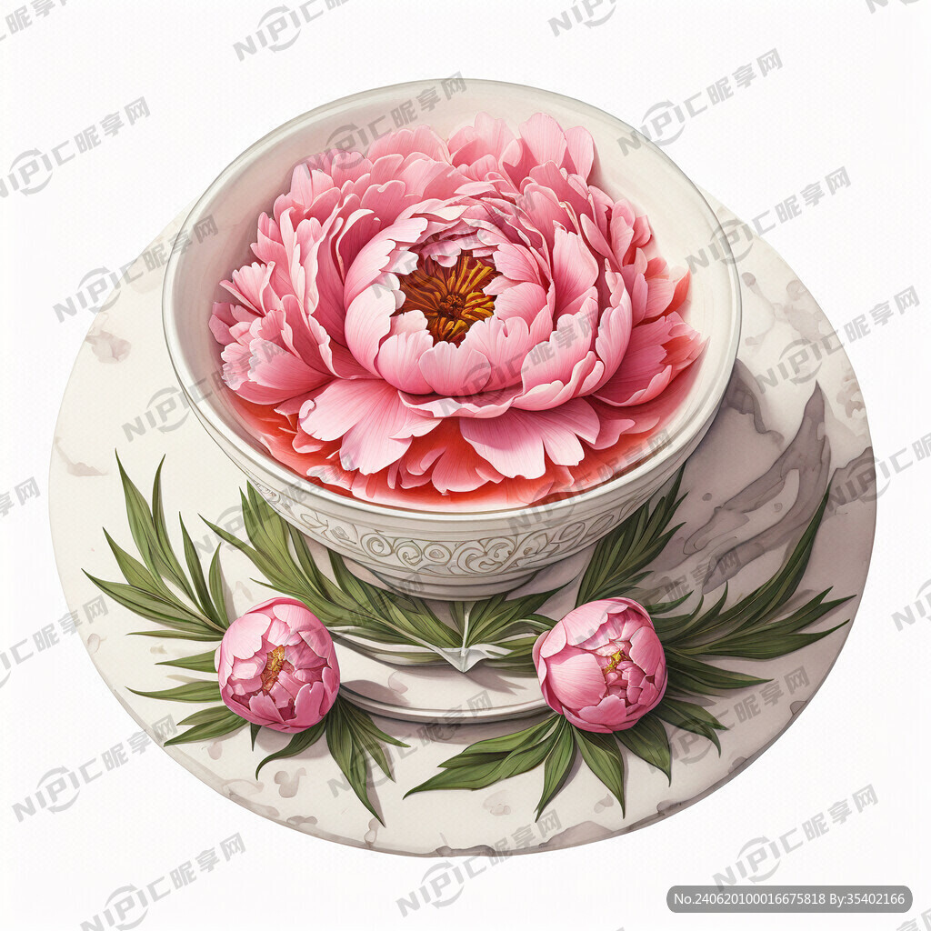 牡丹花茶 一朵全牡丹花茶