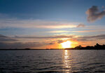 奥克兰海滨夕阳风景
