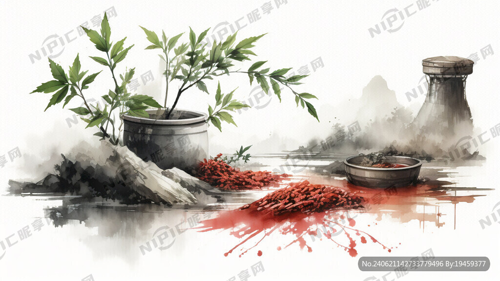 草药黄连古法种植、研磨、制品、