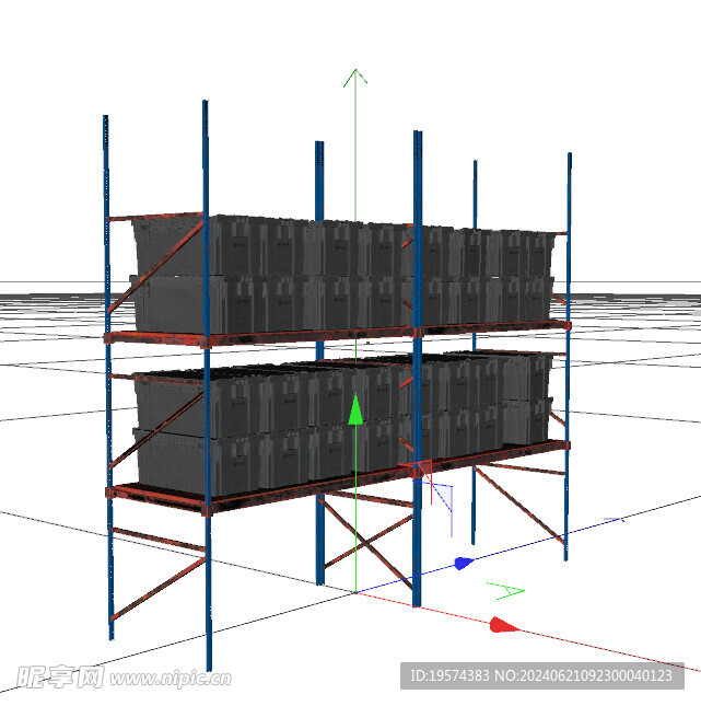 C4D模型 货架