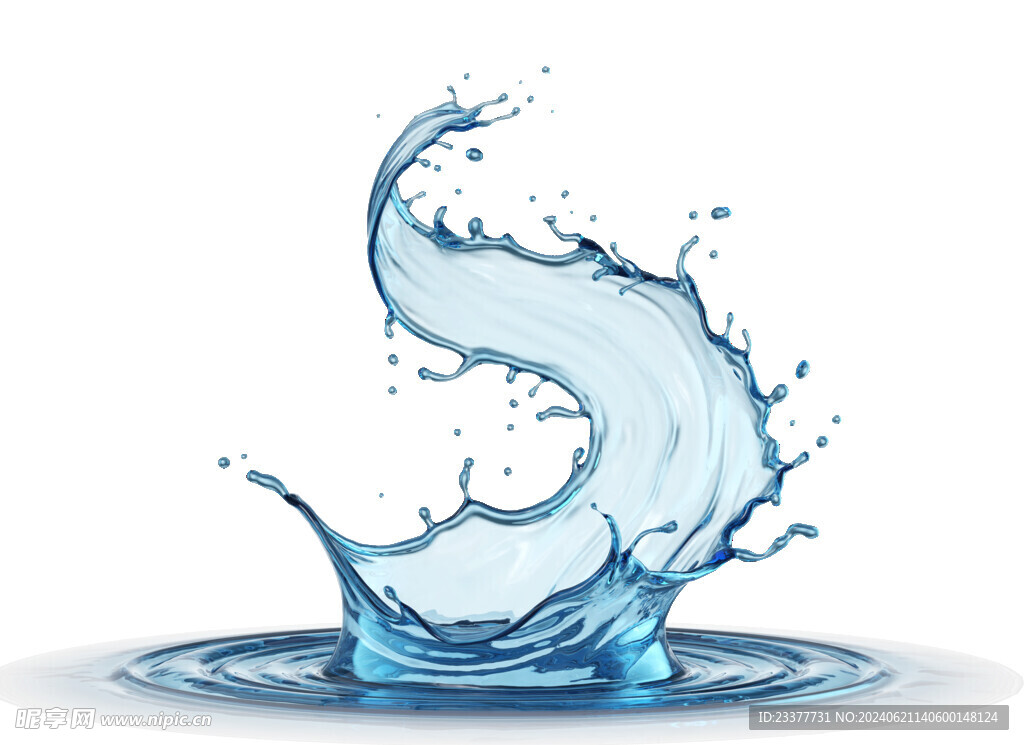 透明底水花流波浪