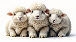 可爱的几只小羊羔