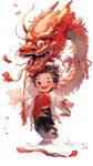 中式龙画