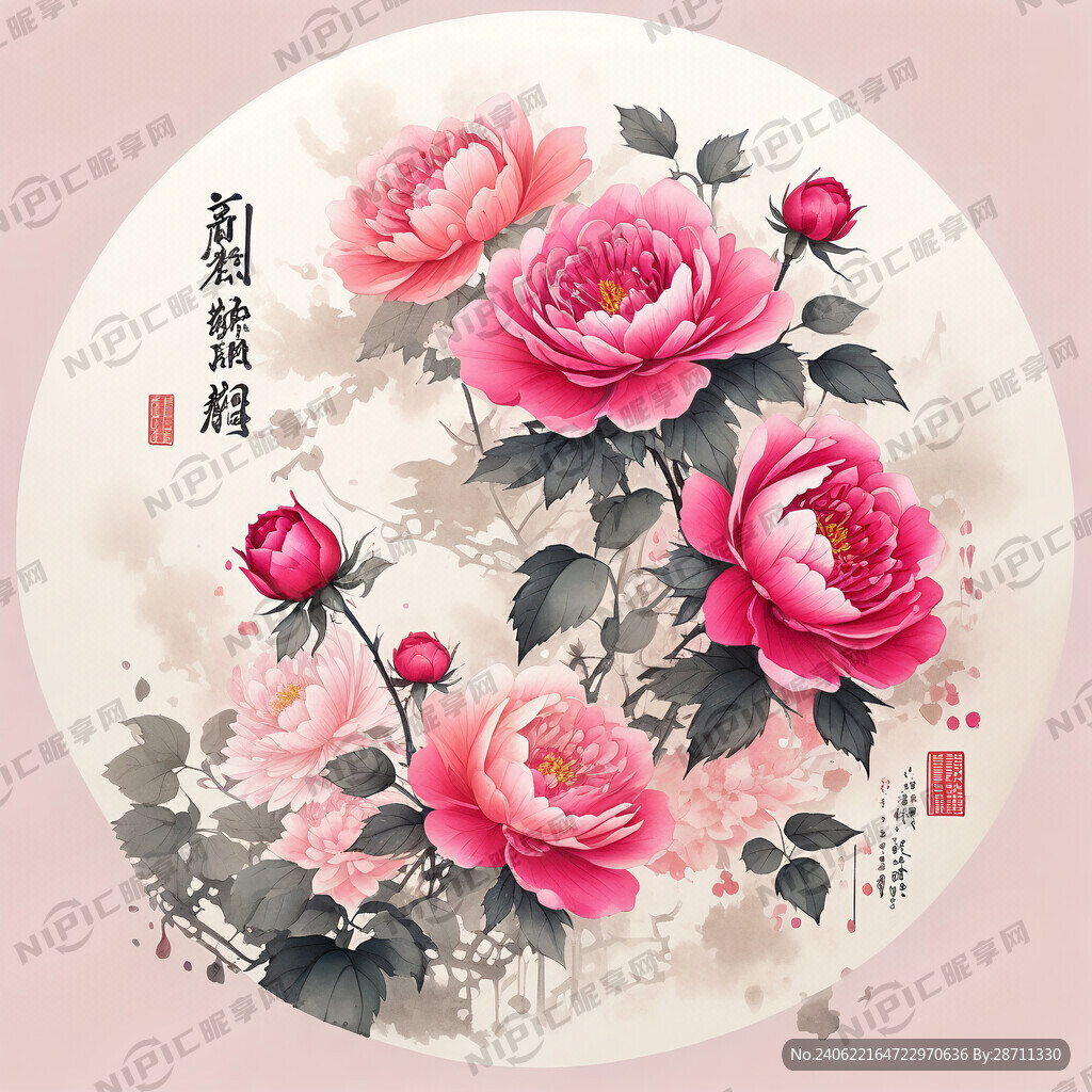 粉红色 。玫瑰花