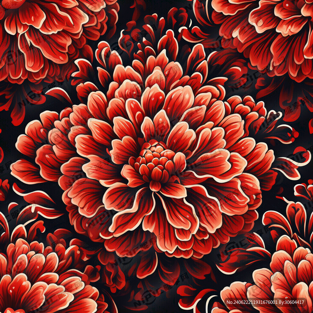 石榴花图案