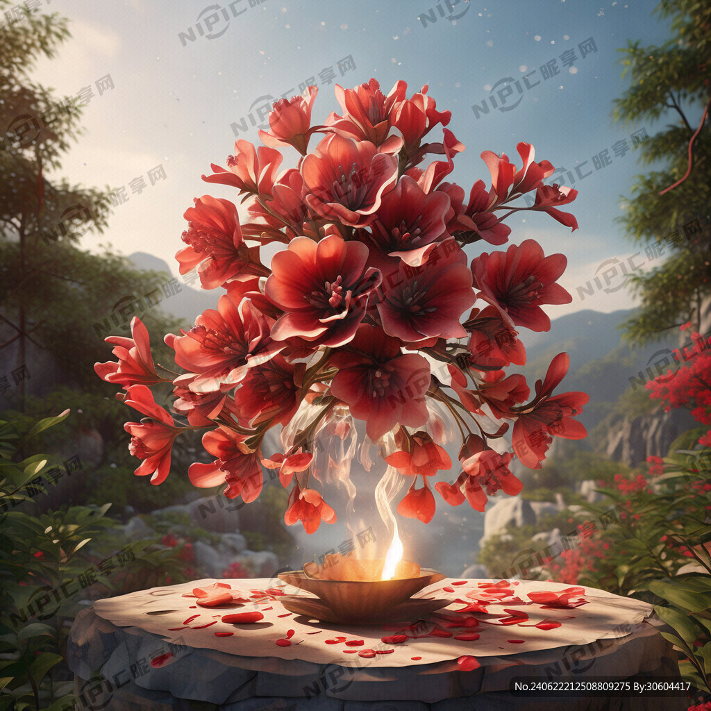 禅意石榴花