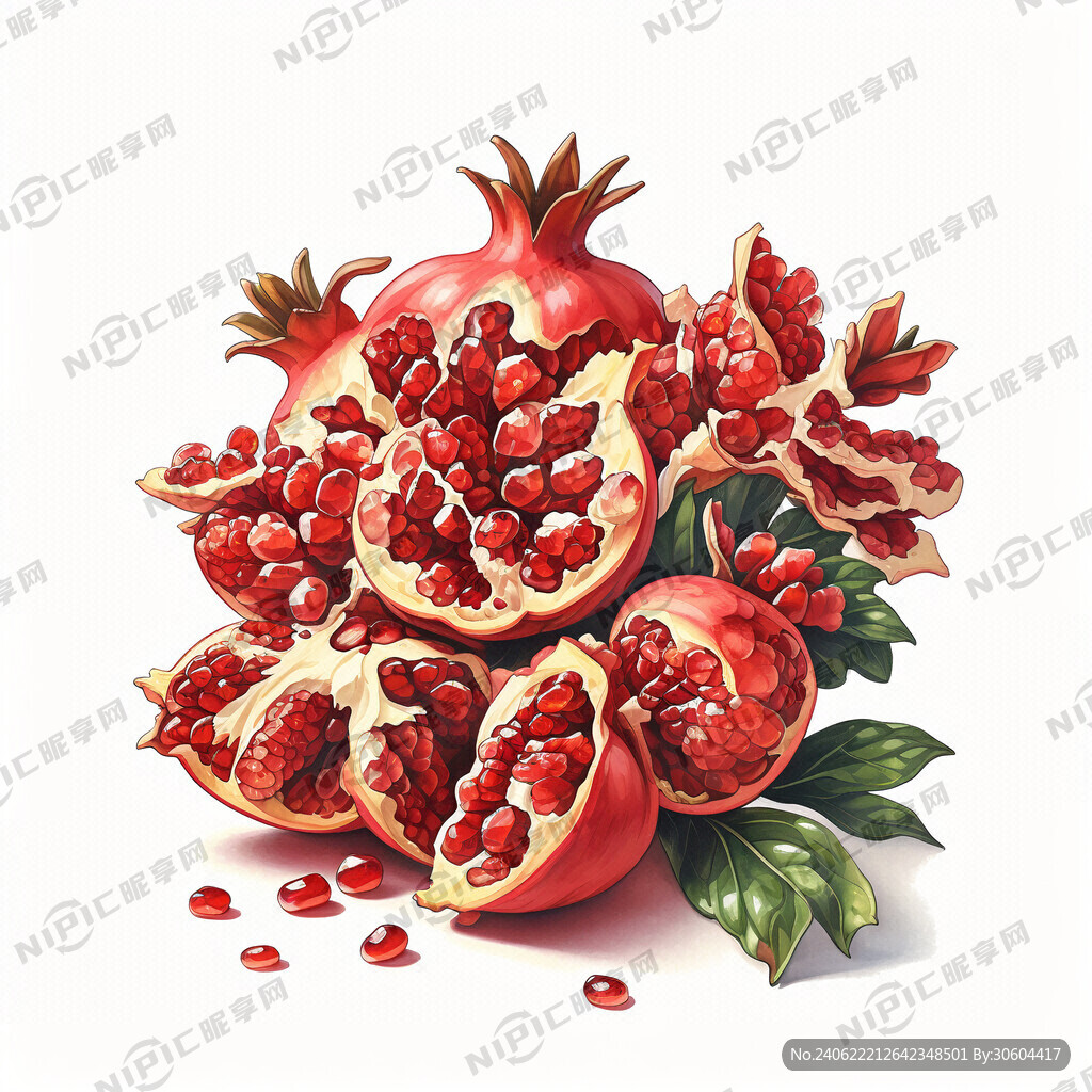 一支石榴花