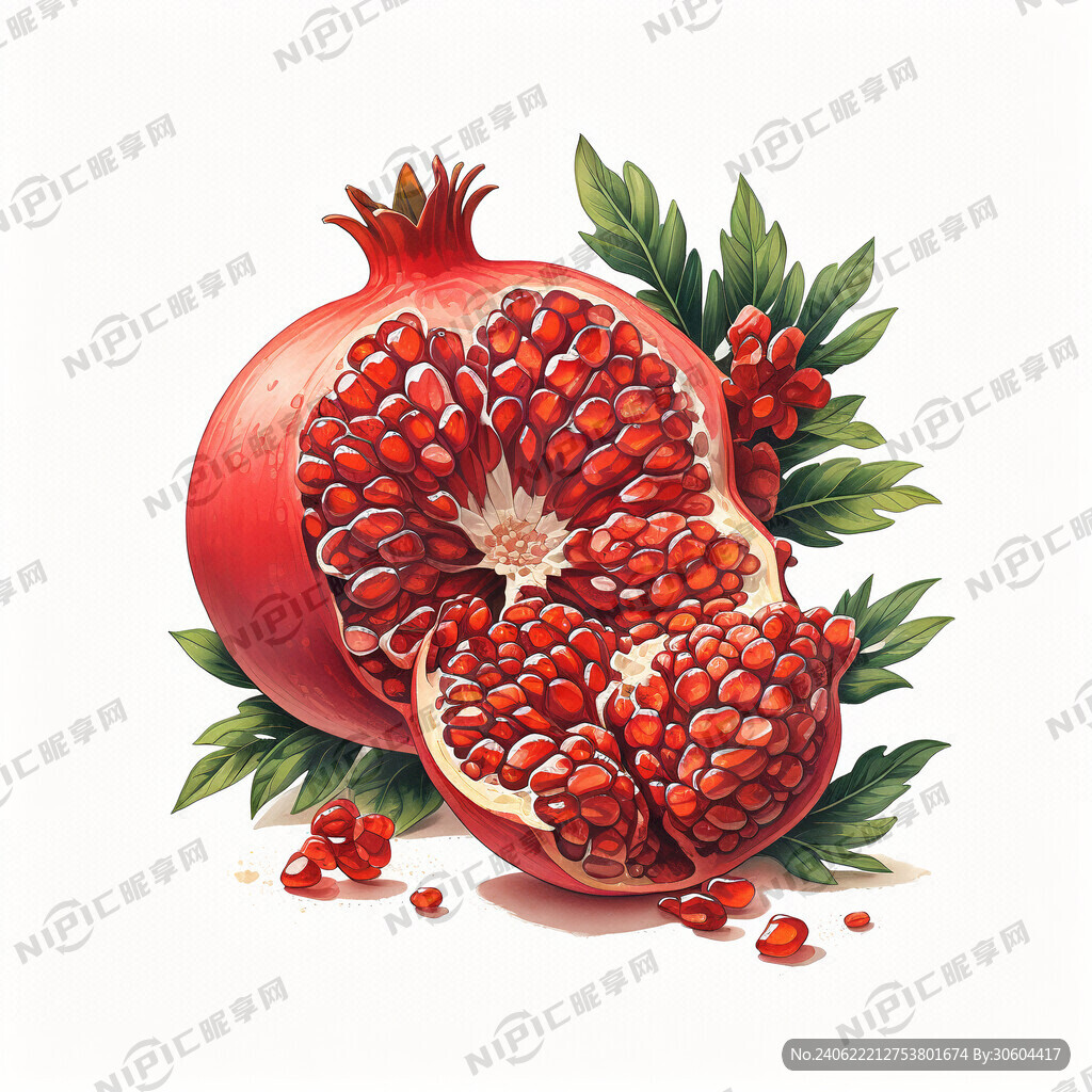 一支石榴花