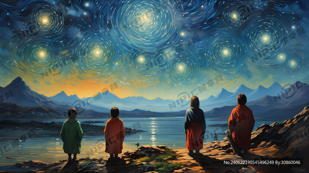 远处是山 近处是海 天上是星空
