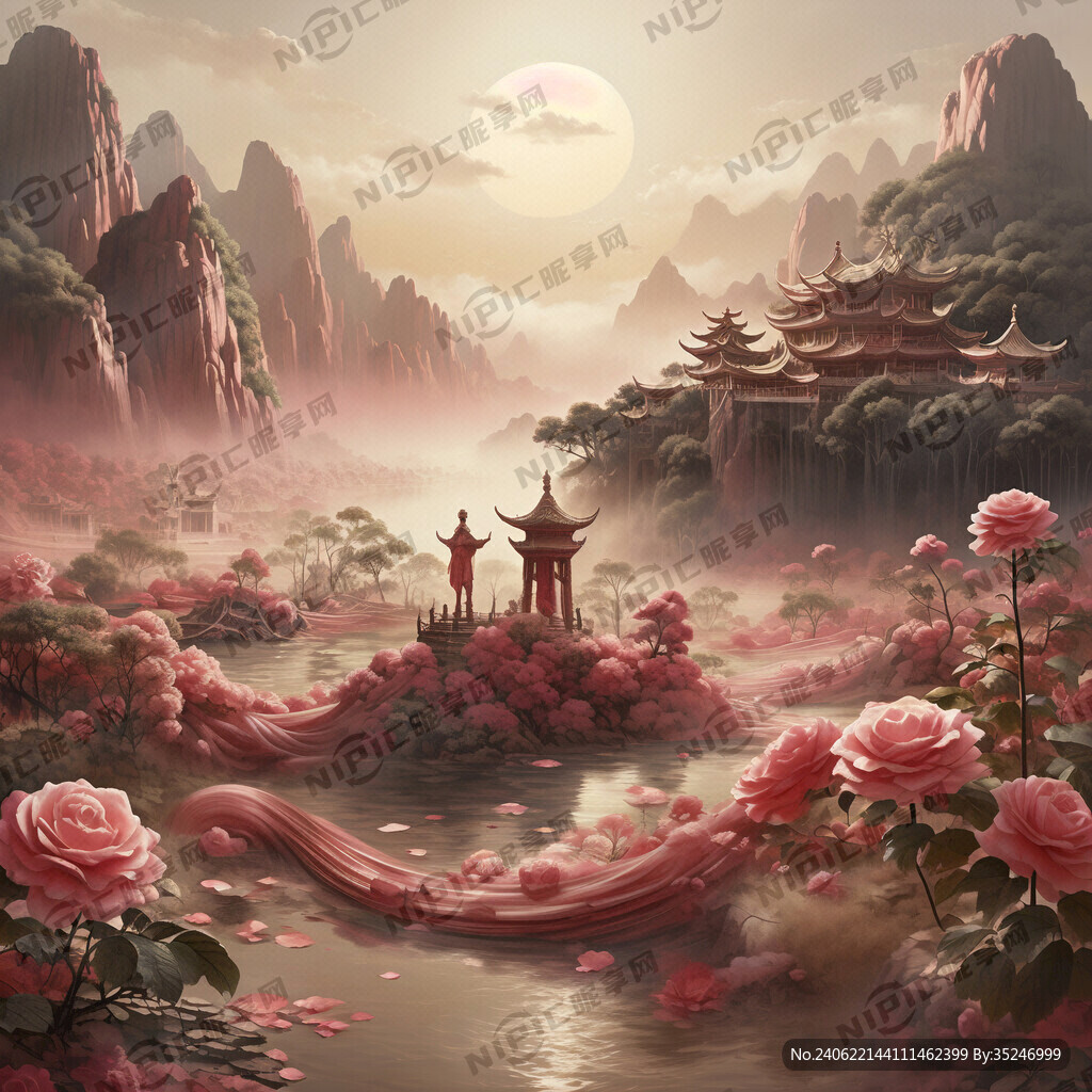 椭圆玫瑰金背景