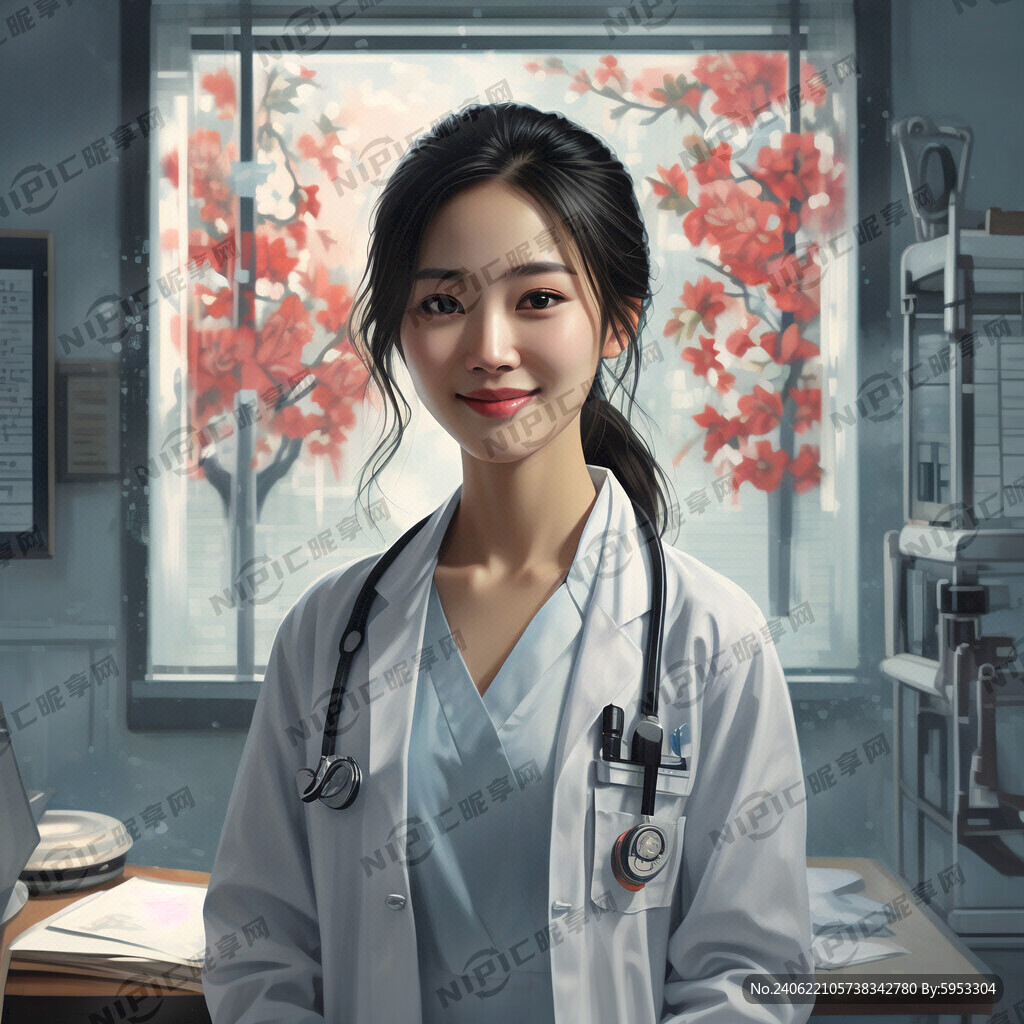 正面美女医生 微笑