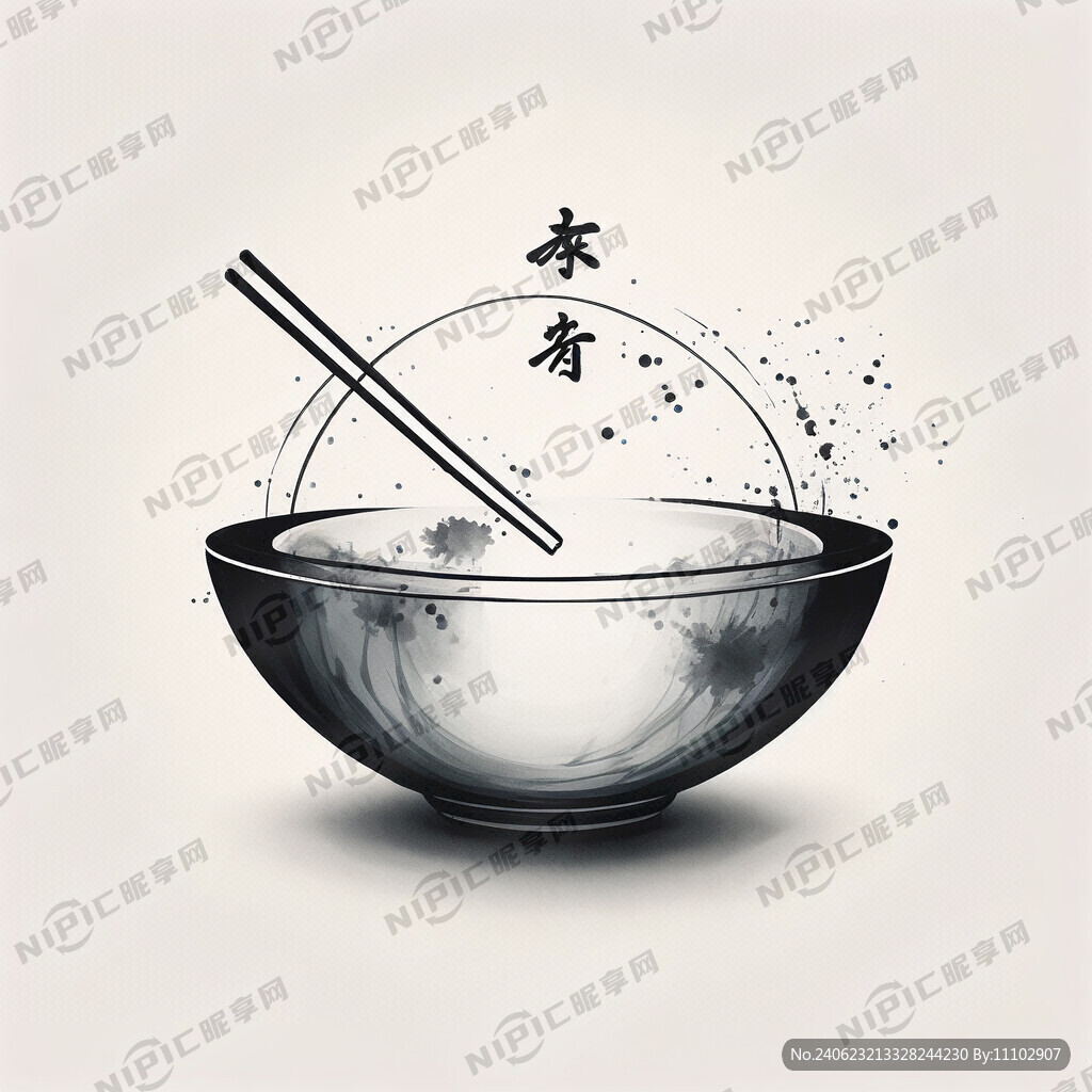 筷子 碗 标志