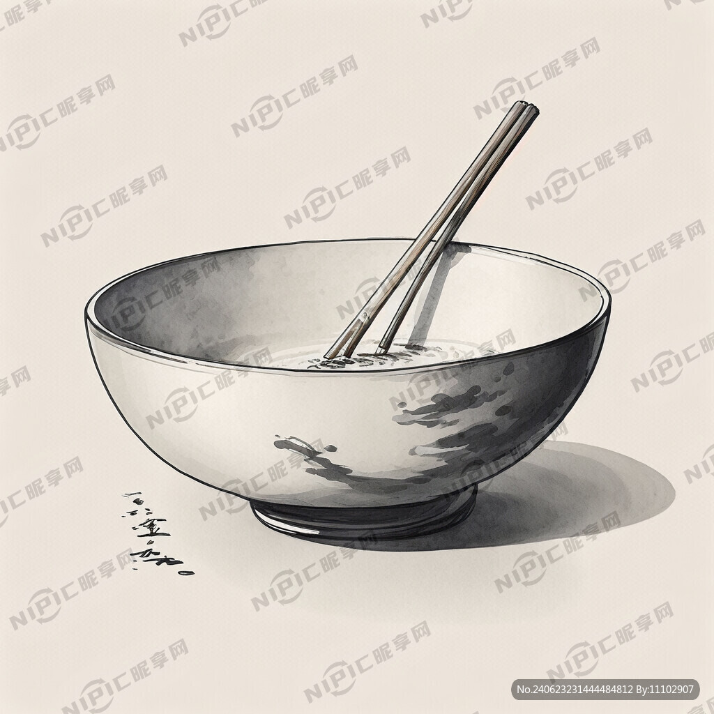筷子 碗 卡通侠客