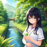 稻谷在阳光下摇曳，熠熠生辉，瑶族少女，情感丰富，生动表情，乡村微笑，柔和背景，生活气息，正面光，动态捕捉，温暖色调，细节清晰。