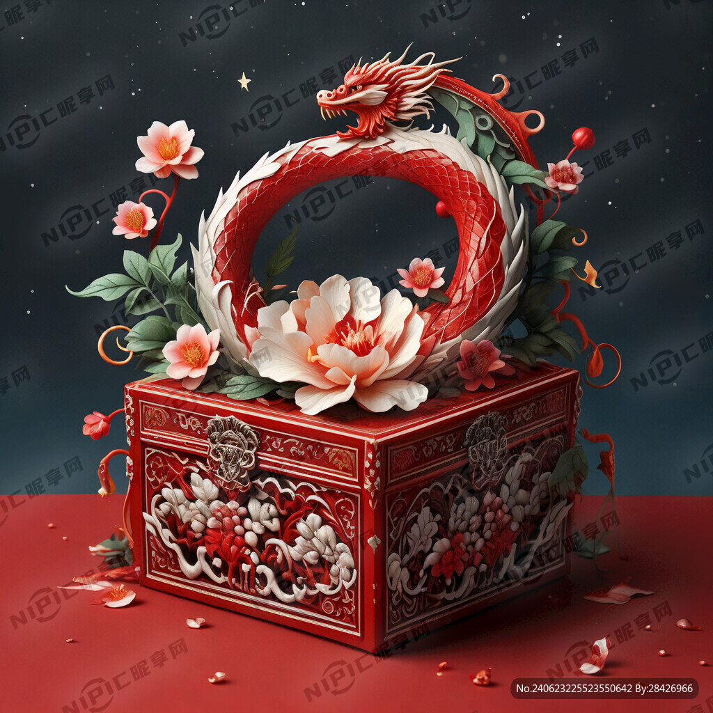 红色方形盒子带漂亮底纹