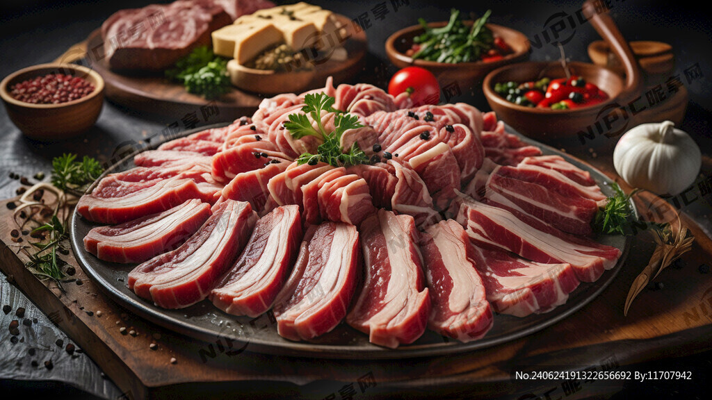 熟牛肉切片 盘装牛肉 熟食