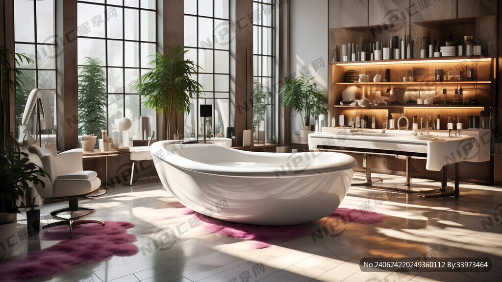 芳香疗愈 美容院 美容床 浴缸