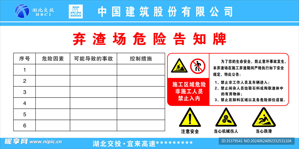 危险告知牌