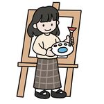 画画的女孩