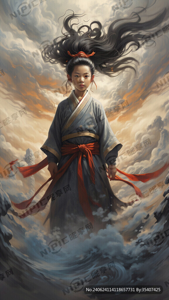 祥云 战神 素描 线条 祥和