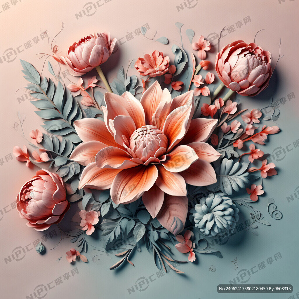 3D手绘花