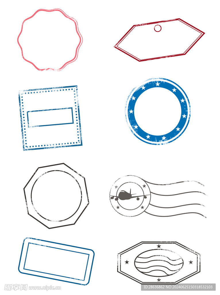 邮票纪念印章设计元素