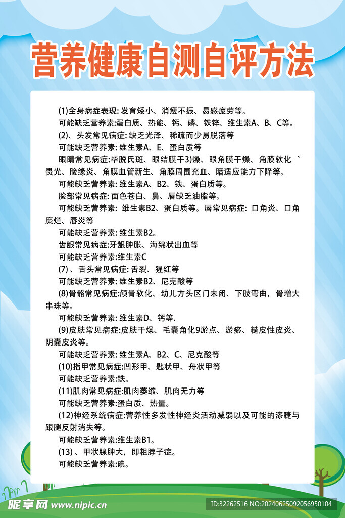 自测自评方法