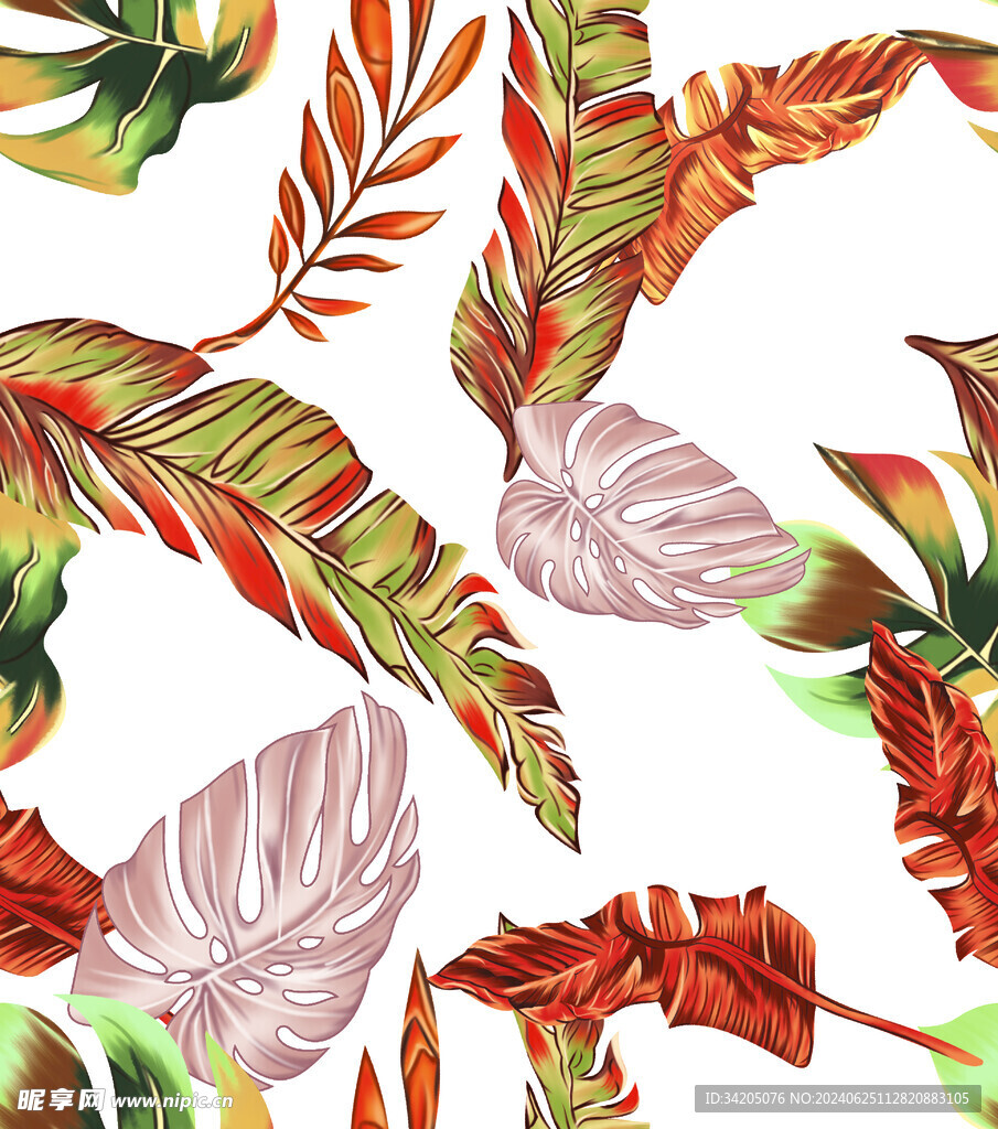 树叶  扫描花