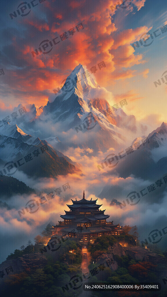 南迦巴瓦峰 早晨的太阳