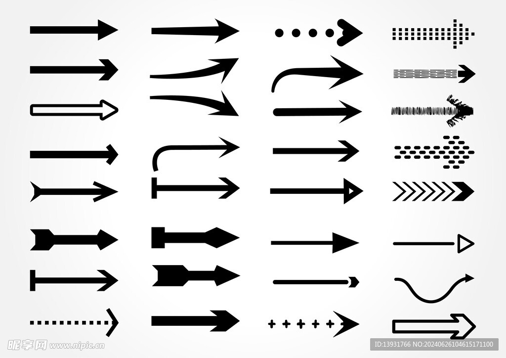 各种箭头指向矢量素材