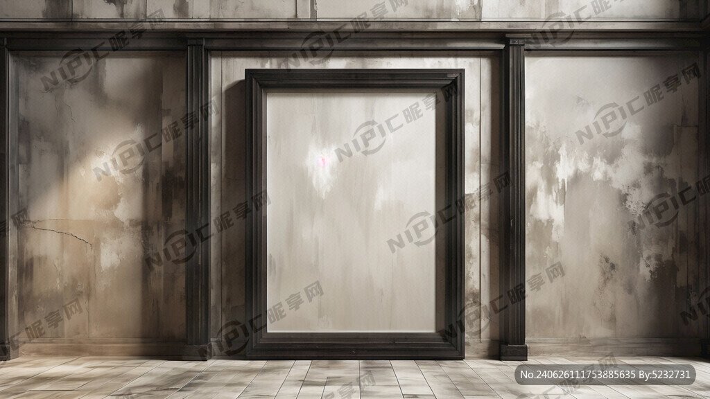 拉丝哑克力框文化墙正视图