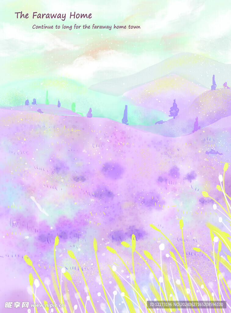 梦幻风景插画         