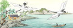 水墨山水画          