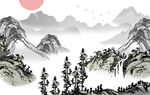 水墨山水画          